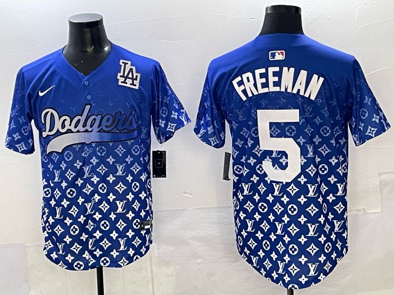 Men Los Angeles Dodgers #5 Freeman Blue Nike 2025 MLB jersey 08->los angeles dodgers->MLB Jersey